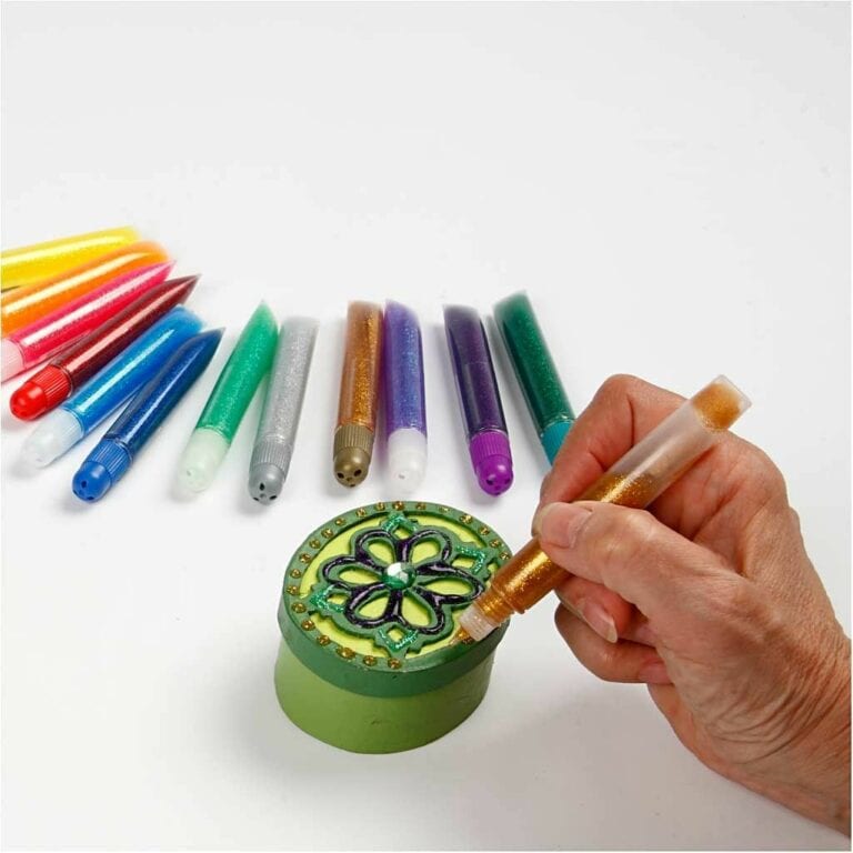 Glitterlim mixade färger